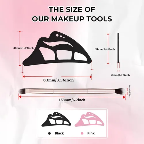 Plantillas Para Sombra De Ojos Rosa Con Pincel Maquillaje