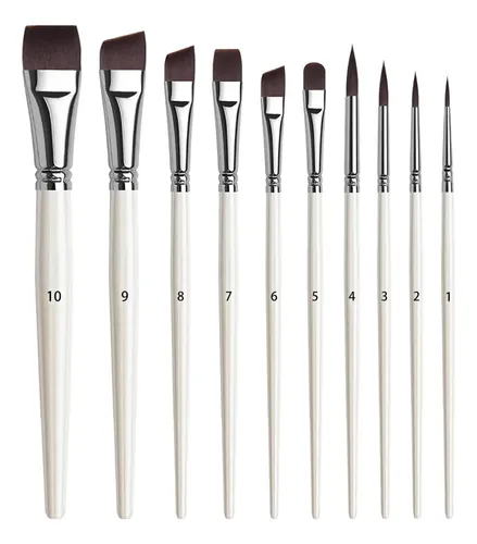 Pinceles De Pintura Facial, Juego De Pinceles Acrílicos Para