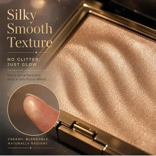 Paleta Iluminadora Glow, Iluminador Facial Brillante De Colo