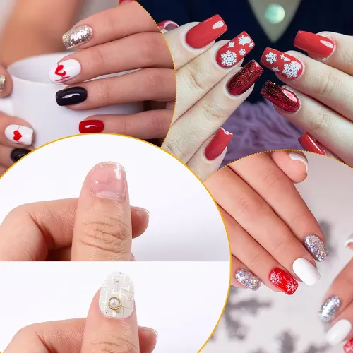 30 Piezas De Adhesivo Transparente Removible Para Uñas Posti