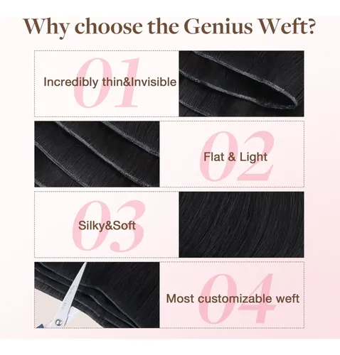 Extension Cortina De Pelo Humano Real 35cm 80g Negro Jet