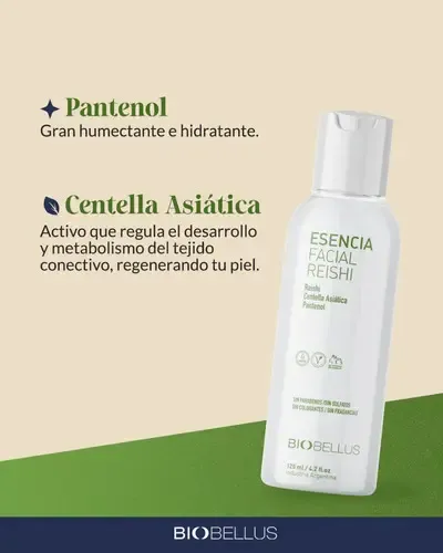 Esencia Facial Reishi Regenerador Hidratante Biobellus x125ml