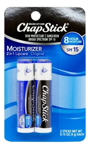 Pack X2 Chapstick Balsamo Labial Moisturizer Cool Mint Spf12
