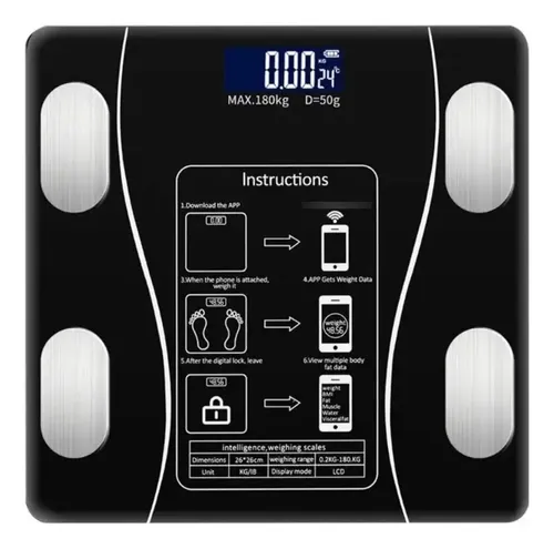Báscula Inteligente Bluetooth Automática Deporte Fitness Pro