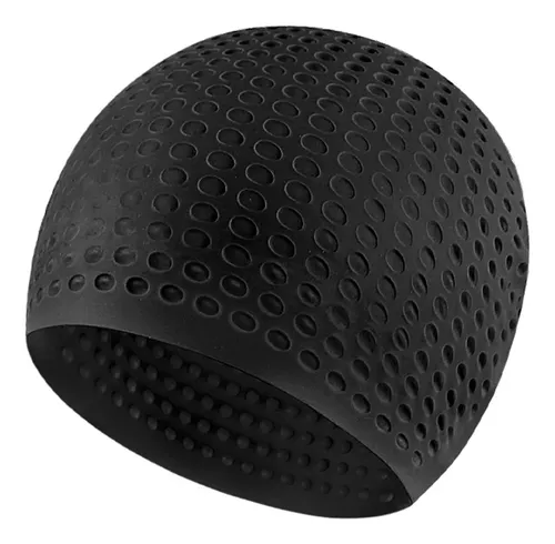 Unisex Swim Hat Silicone Swimming Hat Water Resistant Black 6ee306978-bk