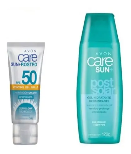 Protector Solar Facial Y Gel Post Solar Avon Care Set X 2