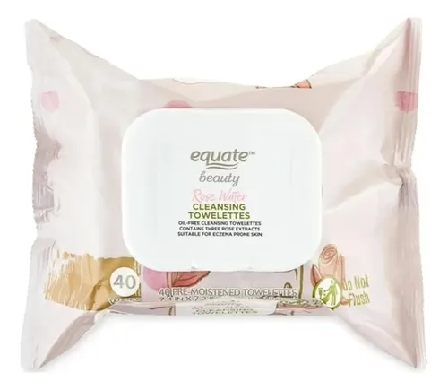 Toallitas Desmaquillantes Agua De Rosas Equate, Paquete De