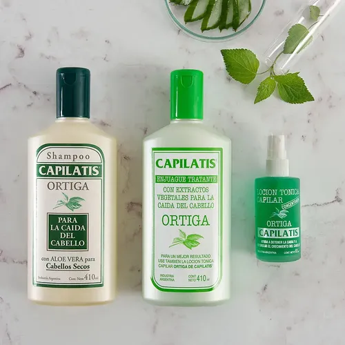 Shampoo Capilatis 410 Ml Ortiga Aloe Vera P/ Cabellos Secos