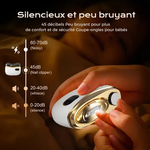 Cortaúñas Eléctrico Automático Con Luz Led Y Pulido 2 En 1