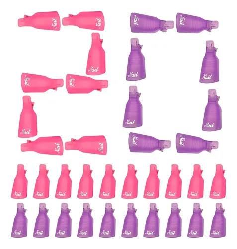 Clips Para Quitar Esmalte De Uñas Melodysusie 20 Pcs Rosa
