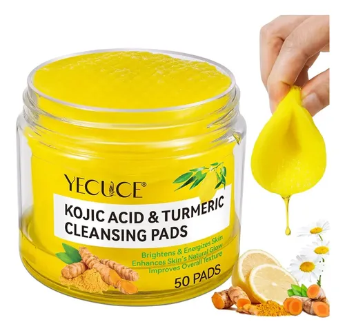 Mcúrcuma Kojic Ácido De Limpieza Almohadillas 50 Cuentasx