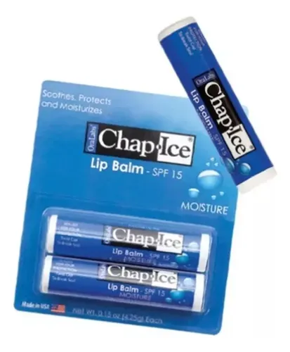 Protector Labial Chap Ice Lip Balm Con 2 Unidades