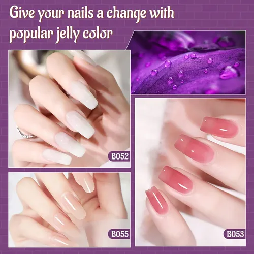 Kit Esmalte Gel 60 Colores Brillo Uv Base Y Top Coat