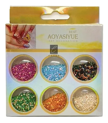 Combo Maquillaje Sombras Fluor Glitter Strass Delineador