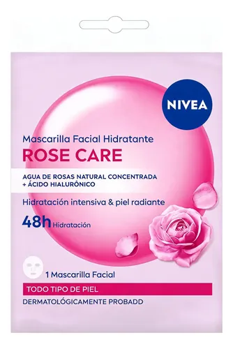 Mascarilla En Tela Facial Nivea De Papel Rose Care X 1 Un