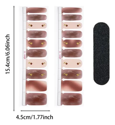 20x Envolturas Completas Para Uñas, Pegatinas Para Rojo