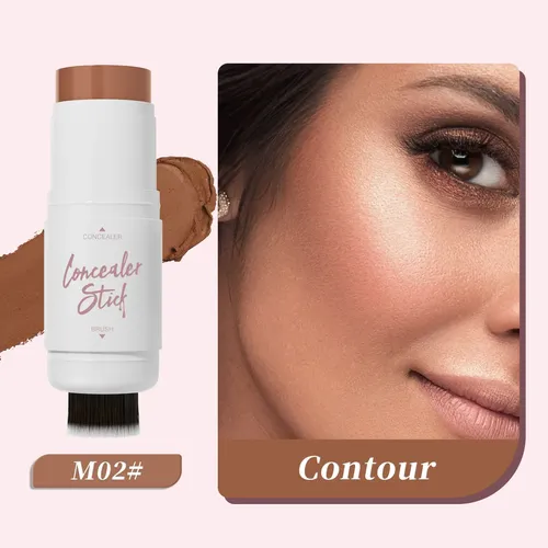 Hellokiss Barra Doble Contorno Iluminador Rubor Facial Larga