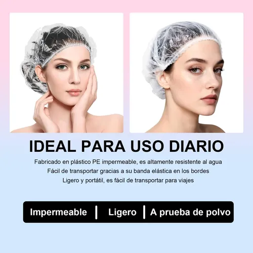 Gorro De Ducha Elástico Grueso 100 Uds Para Spa Y Baño