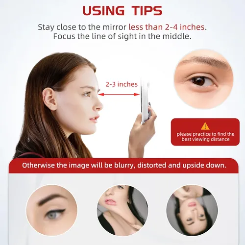 Espejo De Maquillaje Con Aumento 10x Jjhxr Con Pinzas Set De