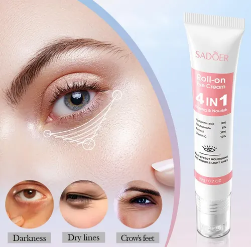 Contorno Ojos 4 En 1 Roll On Iluminador Hidratante Sadoer