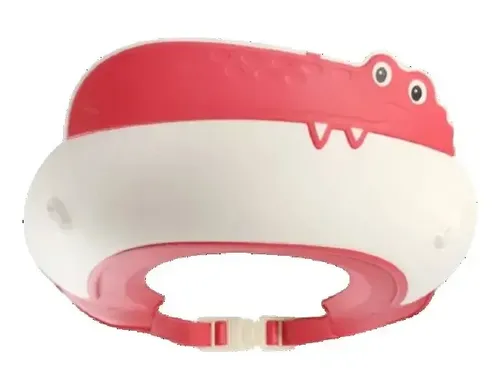 Gorro Visera Sombrero De Baño Ducha Niños Bebés Cocodrilo Color Rosa