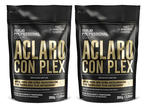 Polvo Decolorante Issue Aclaro Con Plex Antiquiebre 200gr X2 Sin Tono