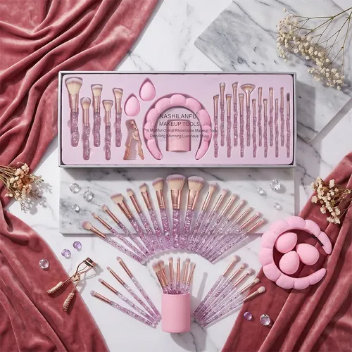 Set De 23 Pinceles De Maquillaje Kit Para Principiantes