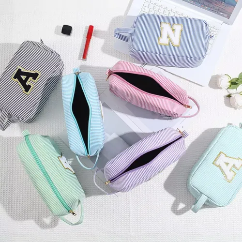 Bolsa De Maquillaje Yoolife Initial Monogram Cute Pink Para