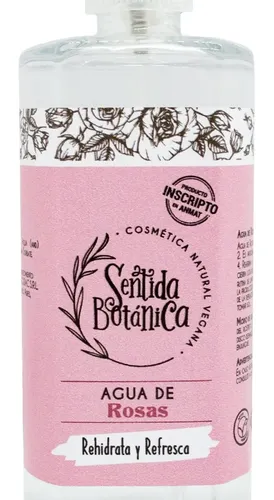 Agua De Rosas Natural Pura Anmat Vegan Sentidabotánica 120ml