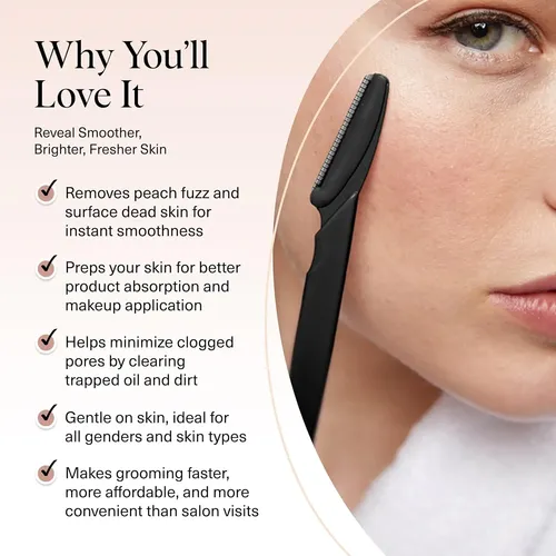 Kit 12 Cuchillas Depilatorias Faciales Negras Exfoliantes