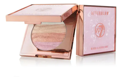 Blusher & Highlight Compact W7 Afterglow Oro Rosa