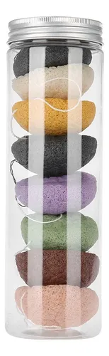 Natural Konjac Flutter, 8 Unidades, Color Redondo, 100% Lava