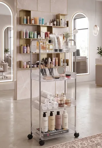 Organizador Productos De Belleza 4 Estantes Transparentes