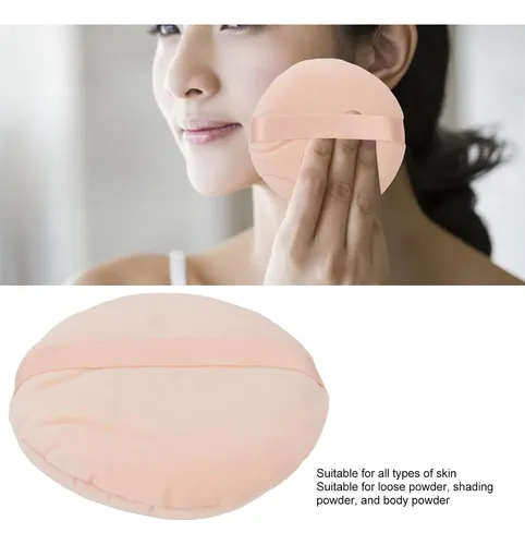 Esponja De Maquillaje Redonda De Terciopelo De Gran Tamaño P