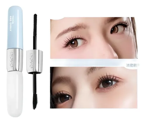 Rímel Mascara De Pestañas Doble Cepillo Volumen Rizado Nuevo