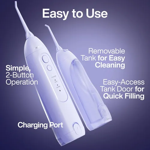 Aquasonic Irrigador Dental Inalambrico Portátil Lila