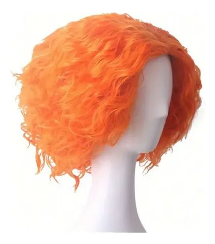 Dt. Peluca Corta Rizada Negra Elegante Mujer – Fibra