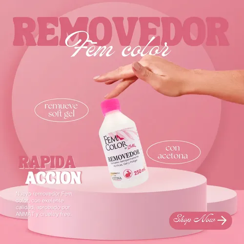 Removedor De Esmalte Uv Uñas Acrilicas 1l Anmat Femcolor