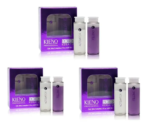Ampollas Bottox Keratin Kleno Post Alisado Lifting X3 U.
