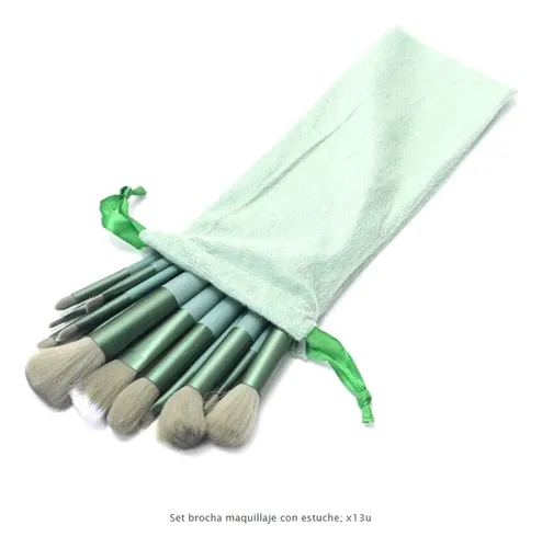 Set 13 Brochas Y Pinceles Para Maquillaje Skora Con Estuche