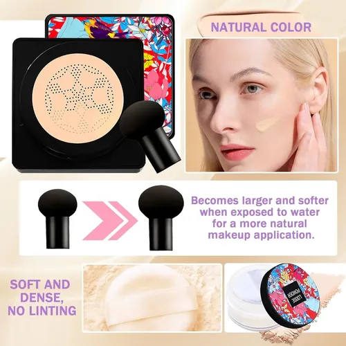 Cushion Base Facial Set De 6 Piezas Tono Natural