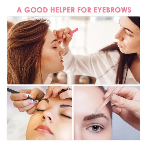 Pinzas Para Cejas De Acero Inoxidable, 4 Unidades, Puntiagud