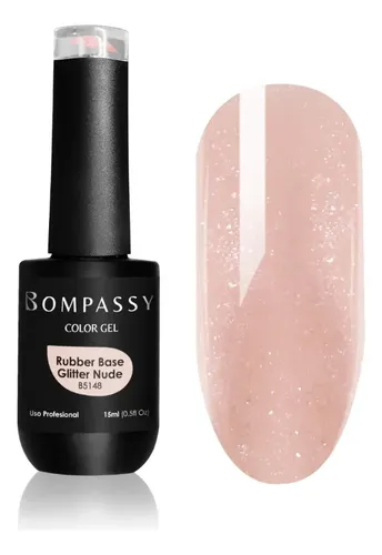 Base Rubber Estilo Capping Bompassy Color B5148 – Glitter Nude