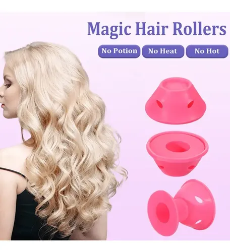 40 Rulos De Cabello Mágicos, 20 Silicona Grande