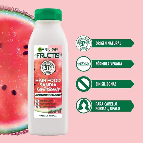 Acondicionador Fructis Hair Food Sandía 300 Ml