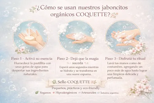 Pastillas De Jabón Sólido Orgánico X 10 Unid Coquette Pilule