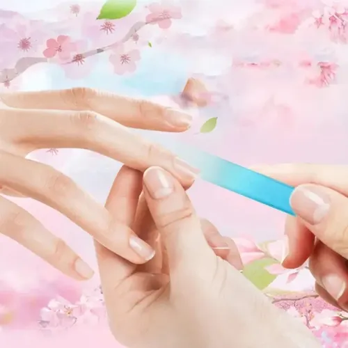 Lima de Uñas de Vidrio Plana Bei Bei para Manicura Profesional