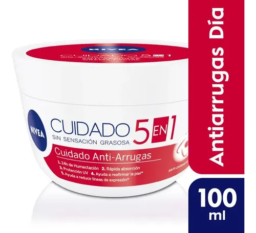 Crema Facial 5 En 1 Nivea Cuidado Antiarrugas X 100 Ml
