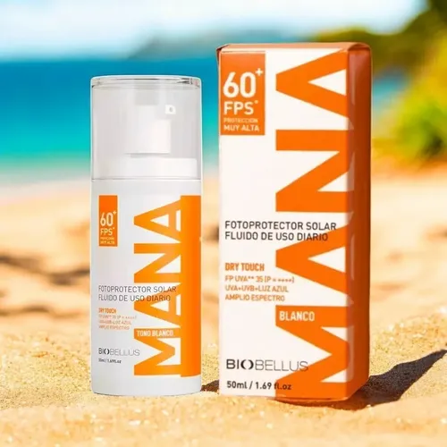 Biobellus Mana Protector Solar Facial 60+ Fps Toque Seco
