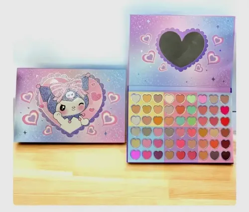 Sombras Paleta 54 Colores Glitter Mate Acabado Radiante Stitch Kuromi